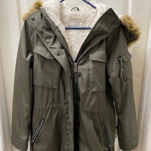 S13 New York Ladies Sherpa Lined Anorak Jacket, M